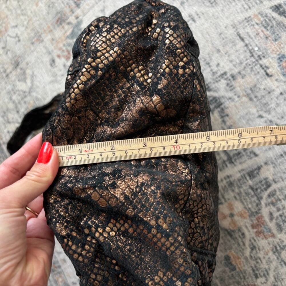 Bags by Pinky Slouchy Shoulder Bag Hobo Snakeskin Brown Y2K - Picture 10 of 10